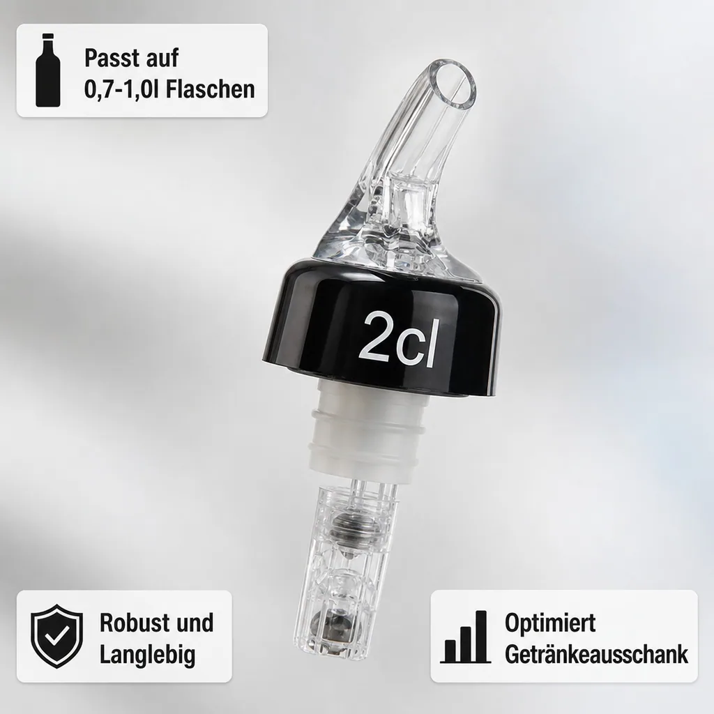 Portionierer, Spirituosen Dosierer - COMPACT, klar-transparent, Ausschankmenge: 40 ml