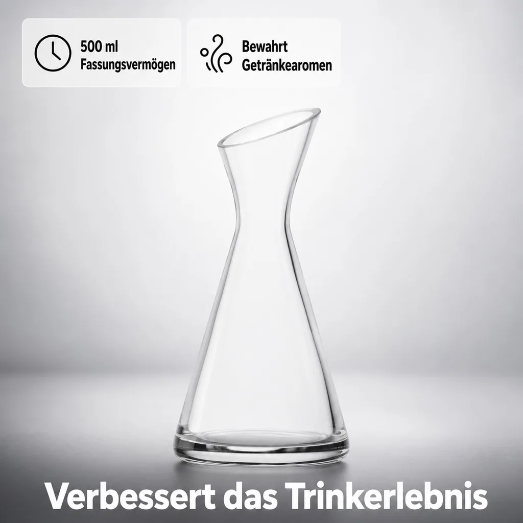 Wasserkaraffe, Glaskaraffe, Weinkaraffe - One For All, 0,5 L