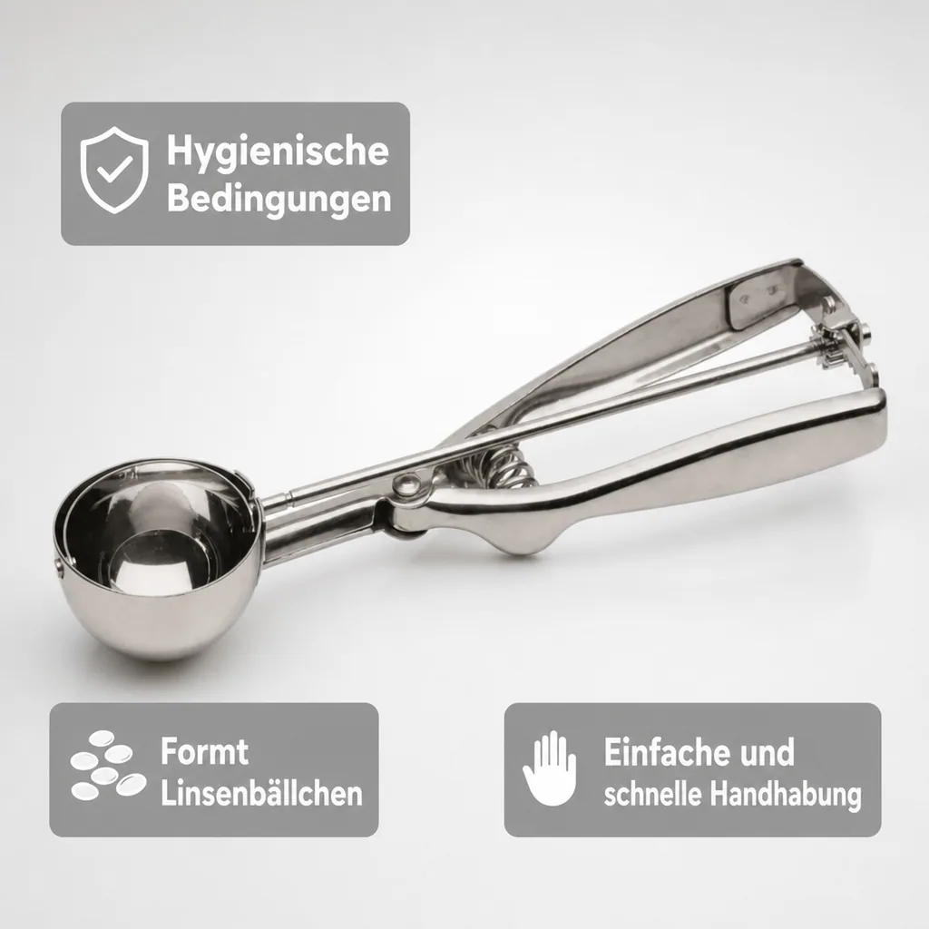 Eisportionierer, Eislöffel, Eiskugelformer - Chrom Nickel Stahl, Durchmesser 4cm