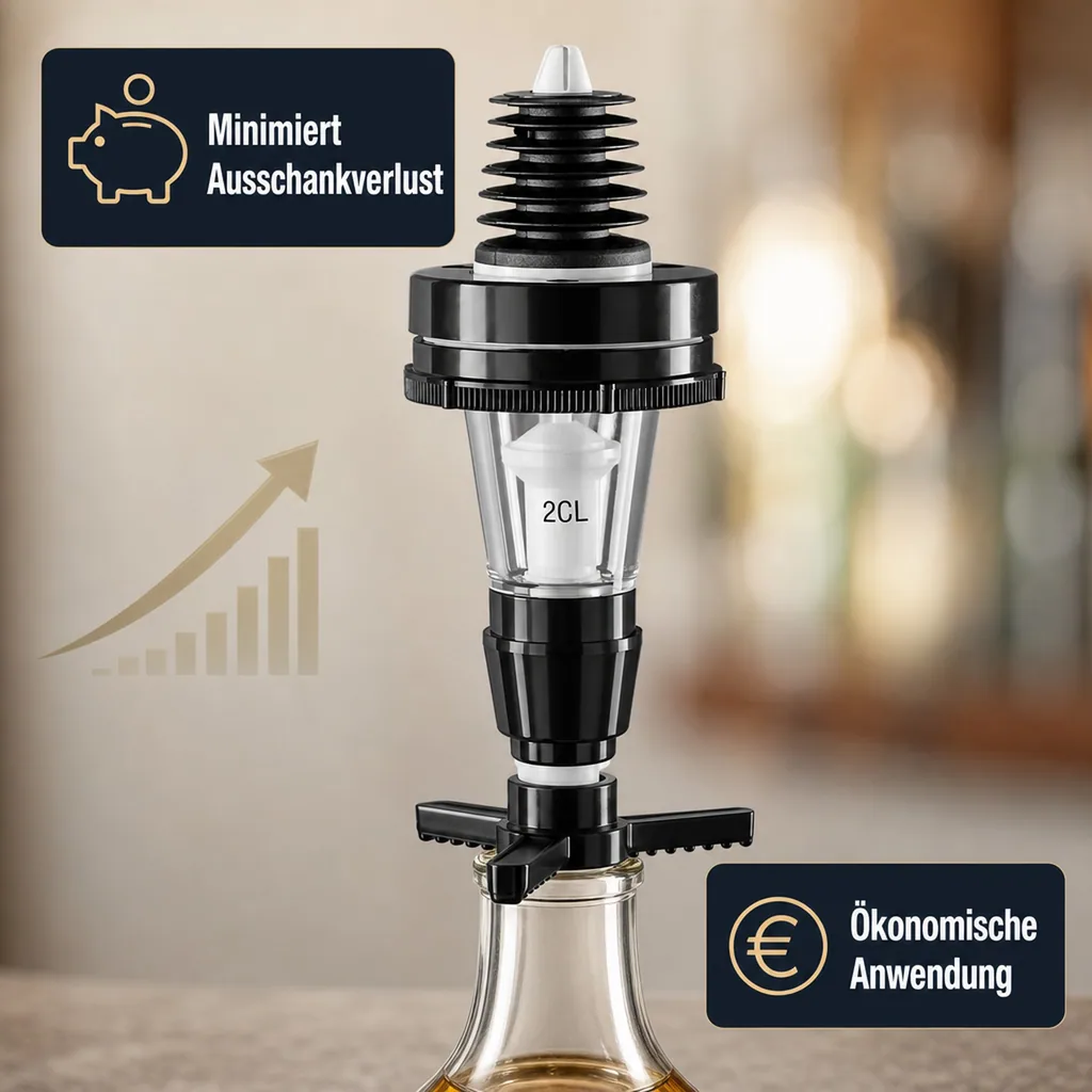 PRIMA Portionierer, Spirituosen Dosierer, Getränkeportionierer - 2.0 cl. für 3 bis 4.5 Liter Flaschen