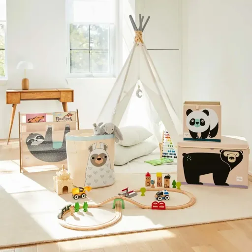 3 Sprouts Spielzeugkorb Panda