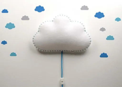 Buokids Softlampe Nachtlicht/Wandlampe Wolke, Farbe der Naht: gelb; Ausführung: Wandlampe