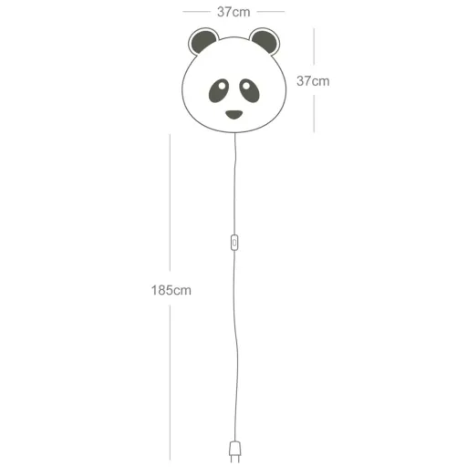 Buokids Soft Wandlampe Panda Bär violett