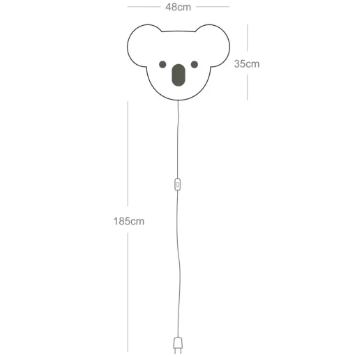 Buokids Soft Wandlampe Koala Bär violet