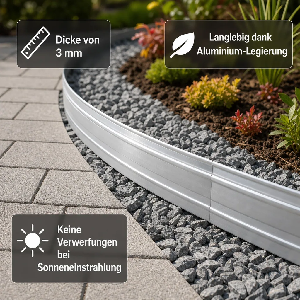 Green Universe Rasenkante 14cm x 100cm | Beeteinfassung | Beetumrandung | Beetbegrenzungen