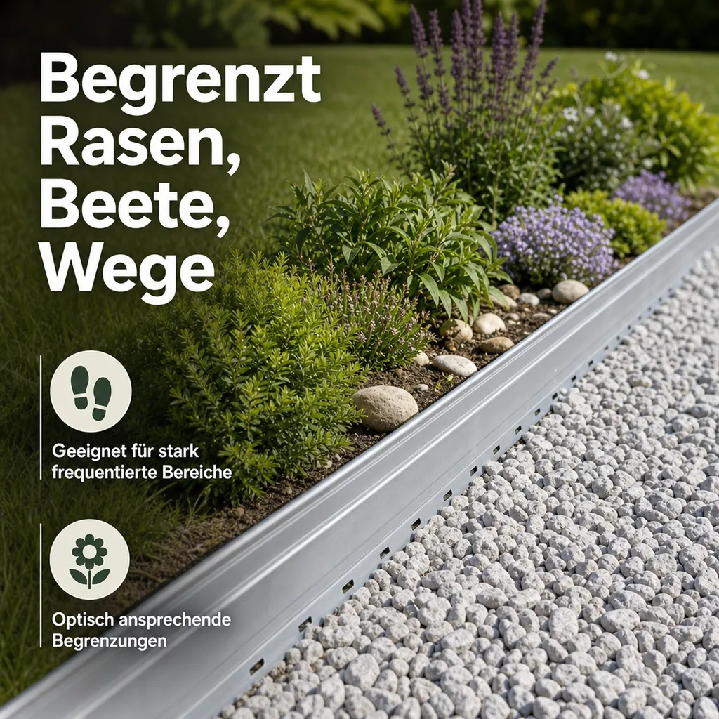 Green Universe Rasenkante 14cm x 100cm | Beeteinfassung | Beetumrandung | Beetbegrenzungen