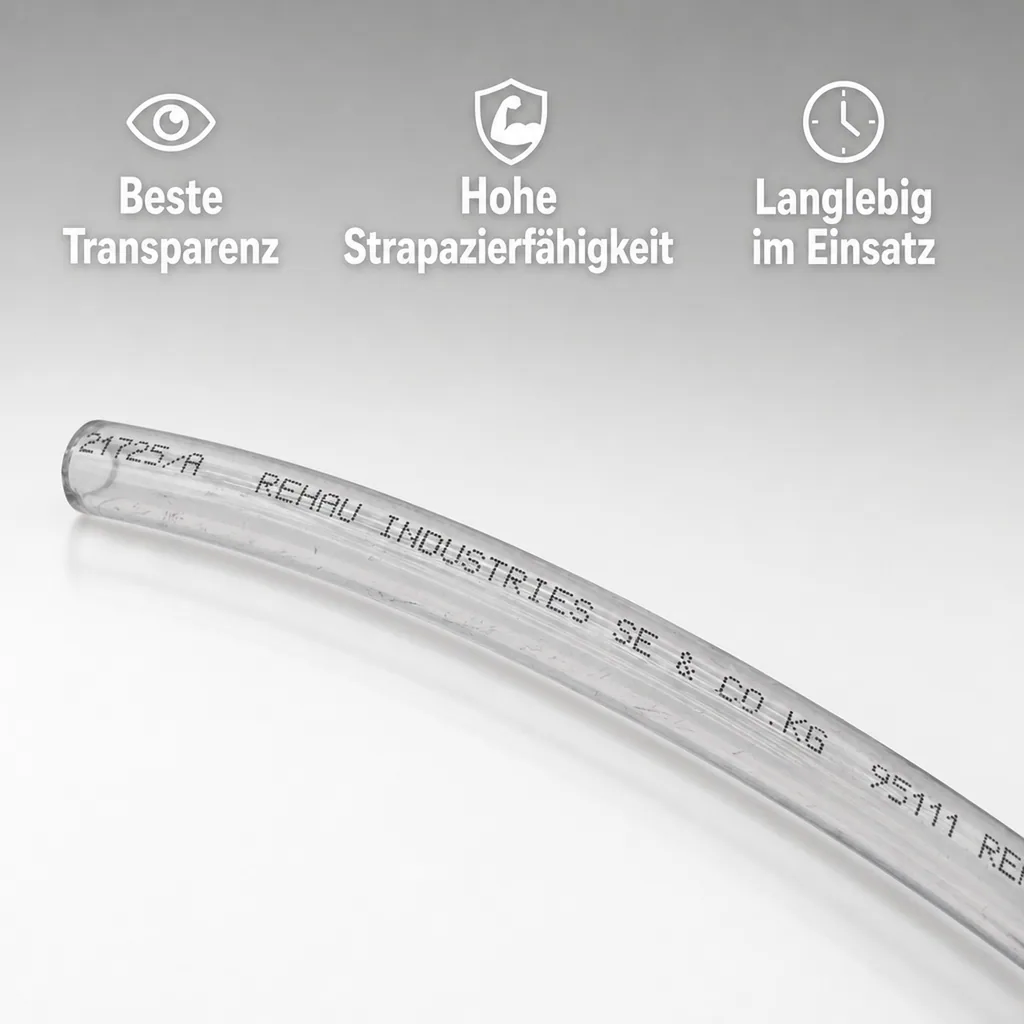 Bierschlauch, Bierleitung - Meterware, Weich, Glasklar - 7mm