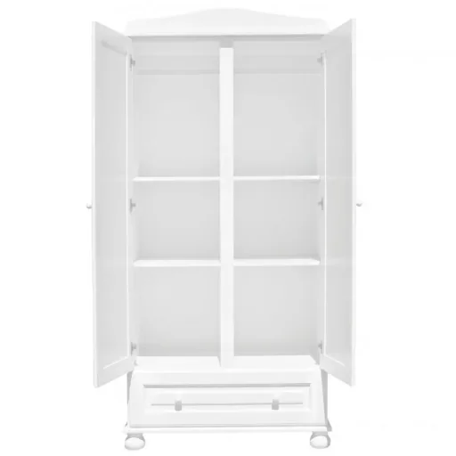 Caramella Kleiderschrank 2 türig "Romantik" weiss