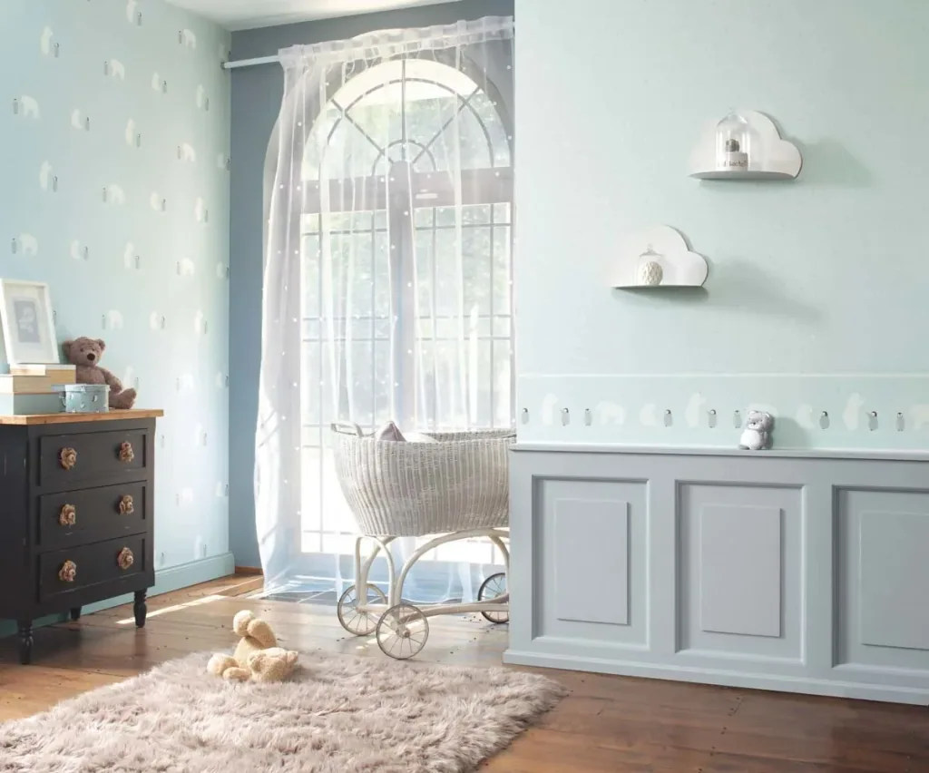 Casadeco Kindertapete Happy Dreams Eisbären blau
