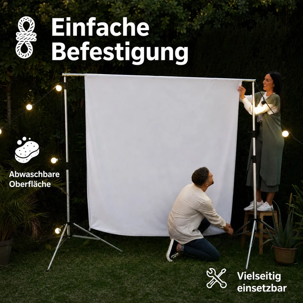 Abdeckplane 650 g/m², PVC Plane, 4 x 6m (24m²), weiß, wasserdicht