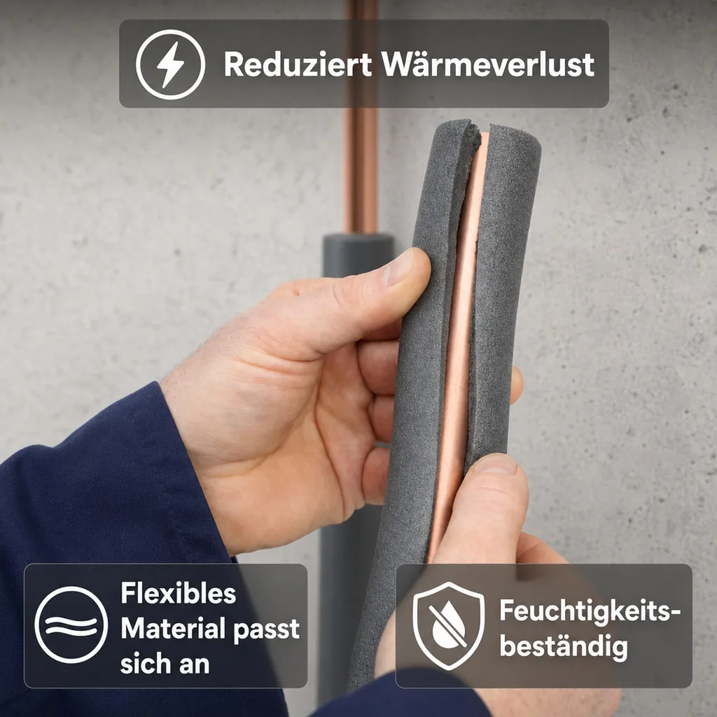 Rohrisolierung 28mm Kautschuk 2m, Heizung, Kälte, GEG