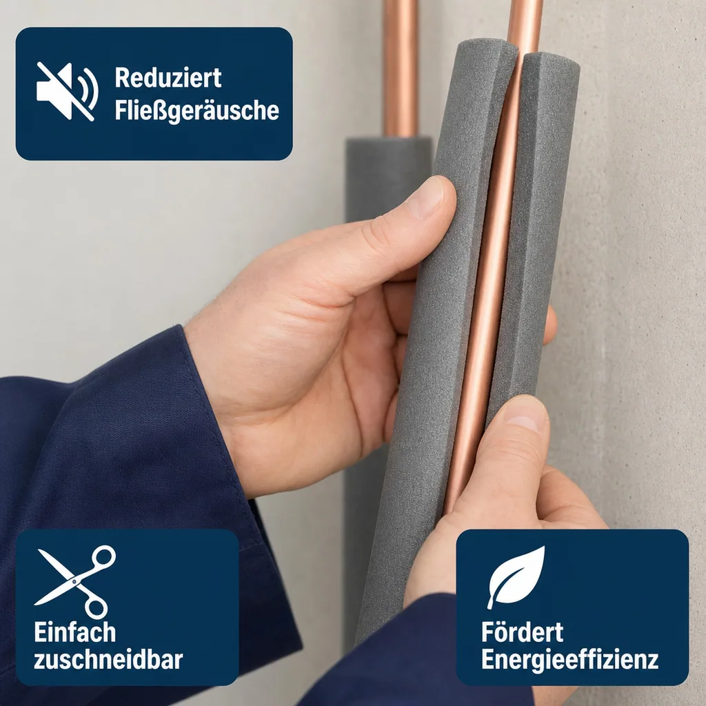 Rohrisolierung, Kautschuk, 2m, Ø 76mm, Heizungsrohrisolierung