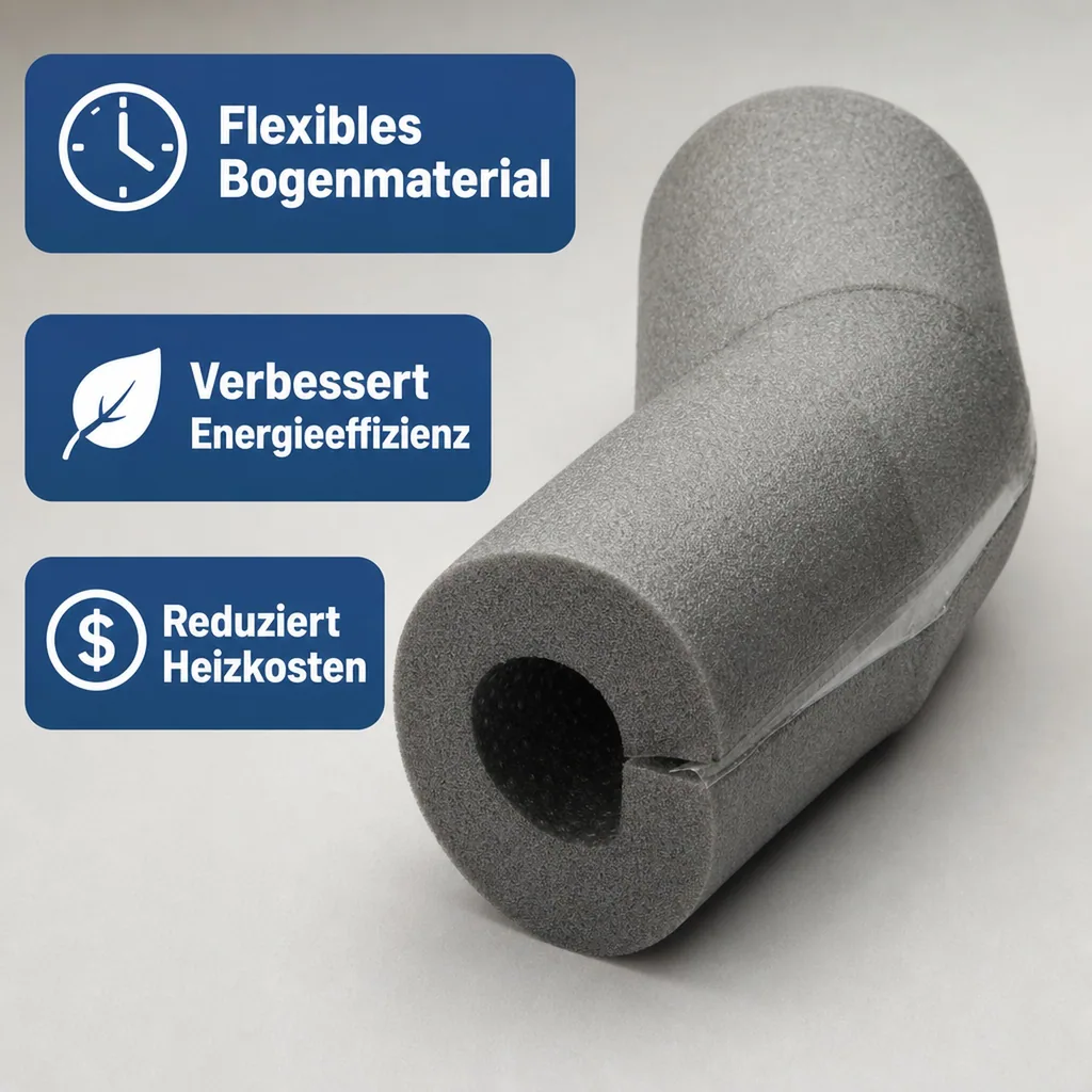 Selbstklebende Dämmung, Rohrisolierung Bogen, 18 mm, Heizungsrohr Dämmung