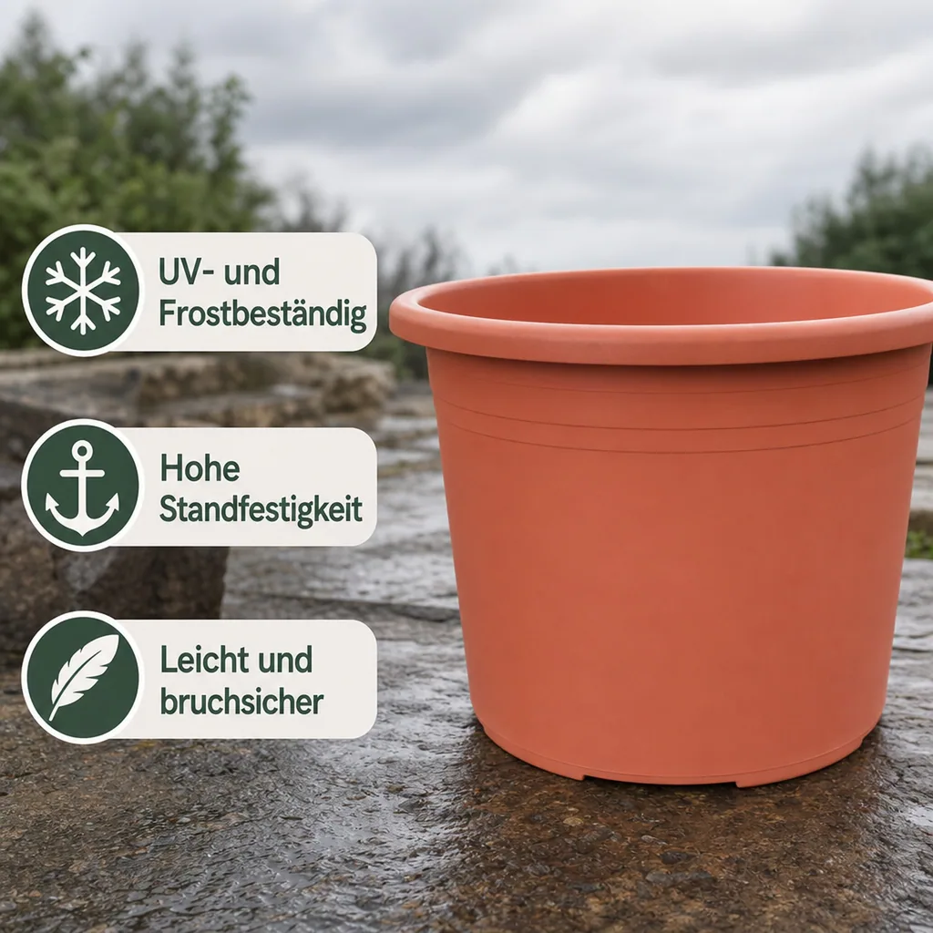 Blumentopf, Pflanztopf terracotta, CYLINDRO ca. Ø 40 cm, 21,5 Liter