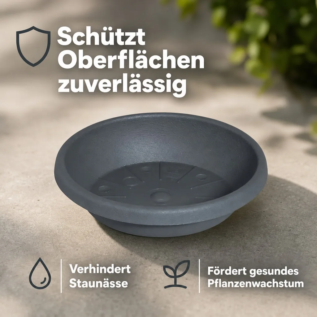 Blumentopfuntersetzer, Untersetzer Blumentopf, Ø 45 cm anthrazit