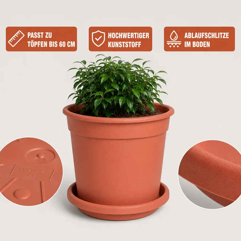 Blumentopfuntersetzer CYLINDRO ca. Ø 53 cm - terracotta