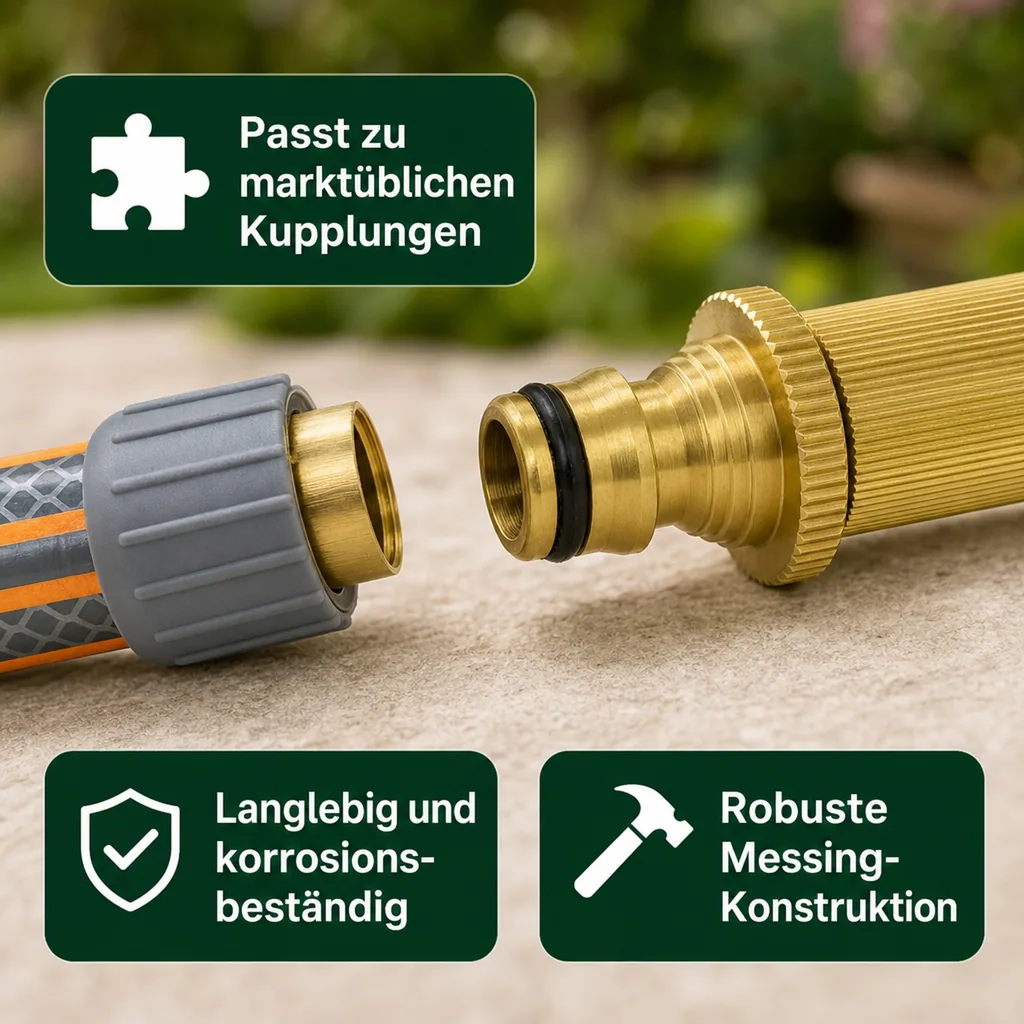 Gartenspritze, Messing Gartenspritze, Stecksystem