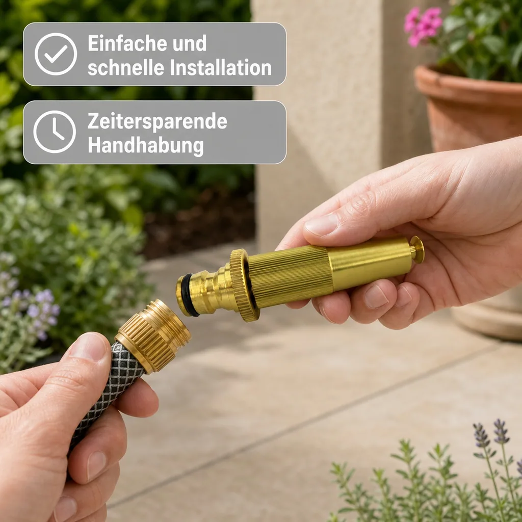 Gartenspritze, Messing Gartenspritze, Stecksystem
