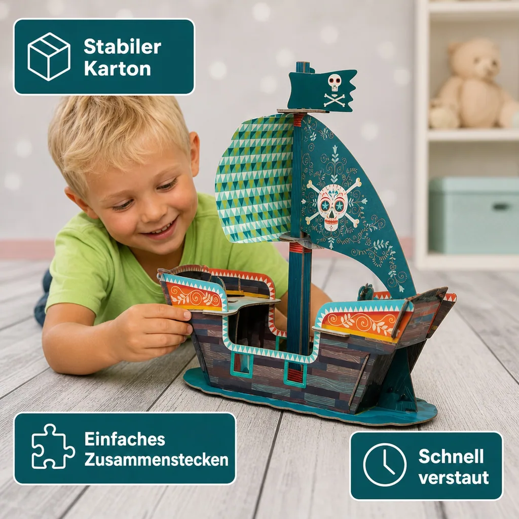 Djeco Kinder Spielzeug Piratenschiff