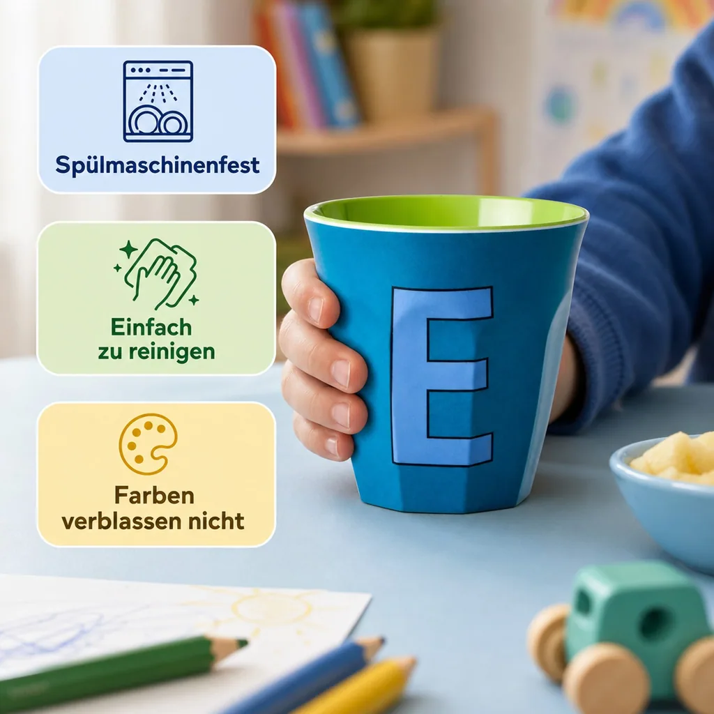 RICE Becher - E, 250 ml, Melamine, Farbe: Smaragdgrün