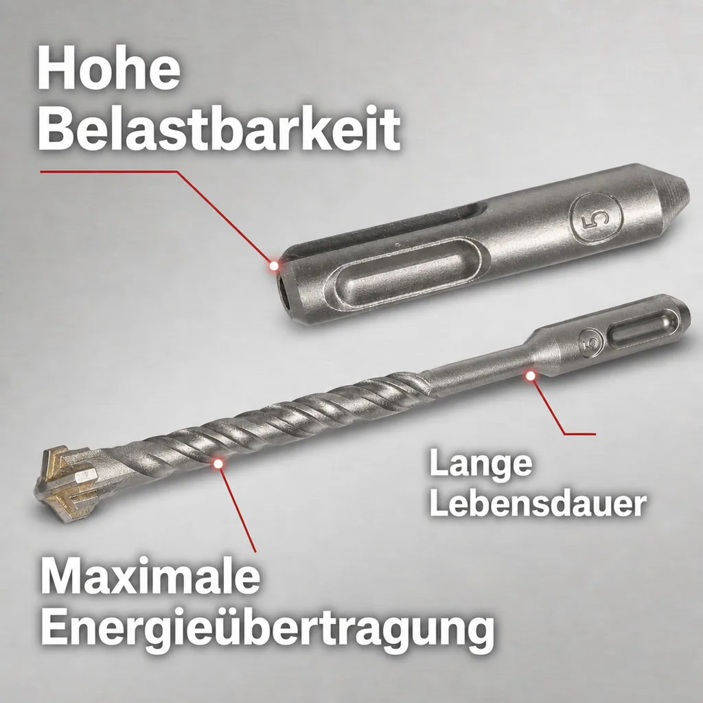 Hammerbohrer SDS Plus 8mm, 4 Schneider, Betonbohrer, Steinbohrer, 260mm