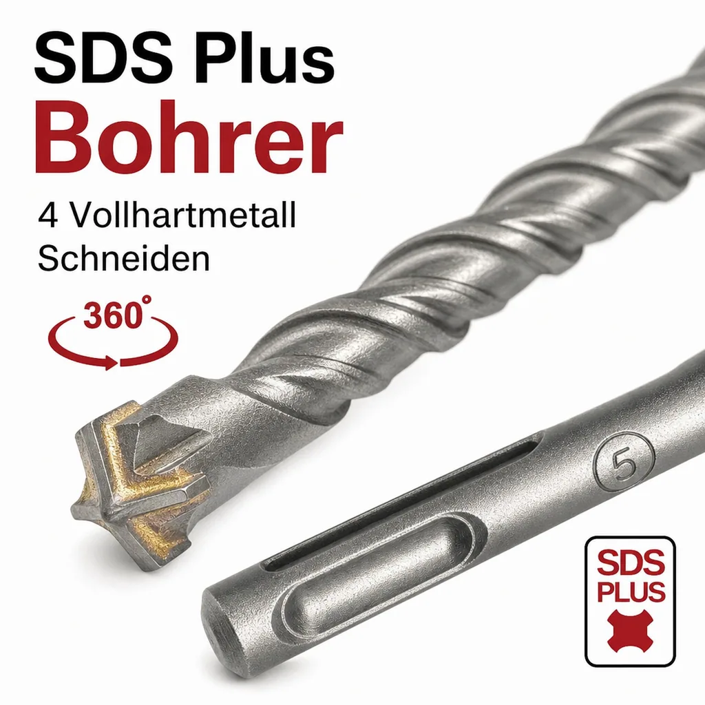 Hammerbohrer SDS Plus, 10mm, 600mm, 4 Schneider, Betonbohrer