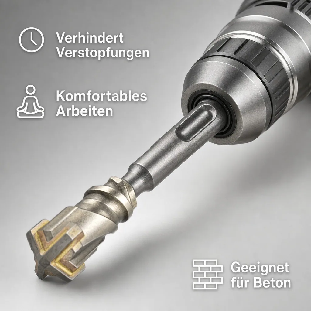 Hammerbohrer SDS Plus, 12mm x 260mm, 4-Schneider, Betonbohrer SDS Plus