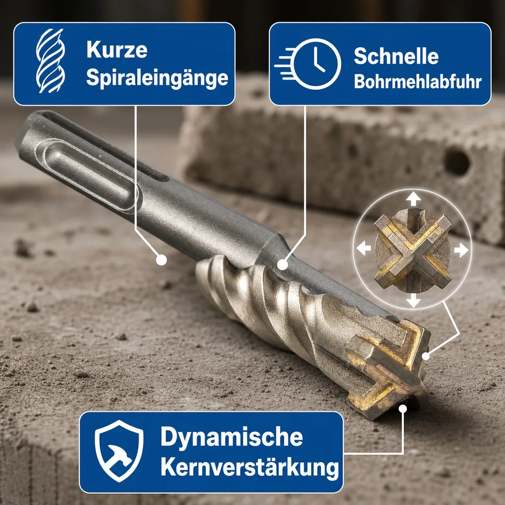 Hammerbohrer SDS Plus, 14mm, 4-Schneider, Betonbohrer