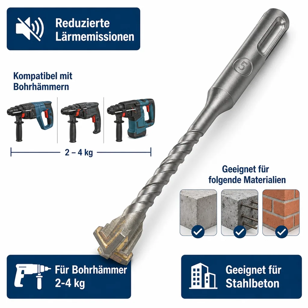 Hammerbohrer SDS Plus, 14mm, 4-Schneider, Betonbohrer