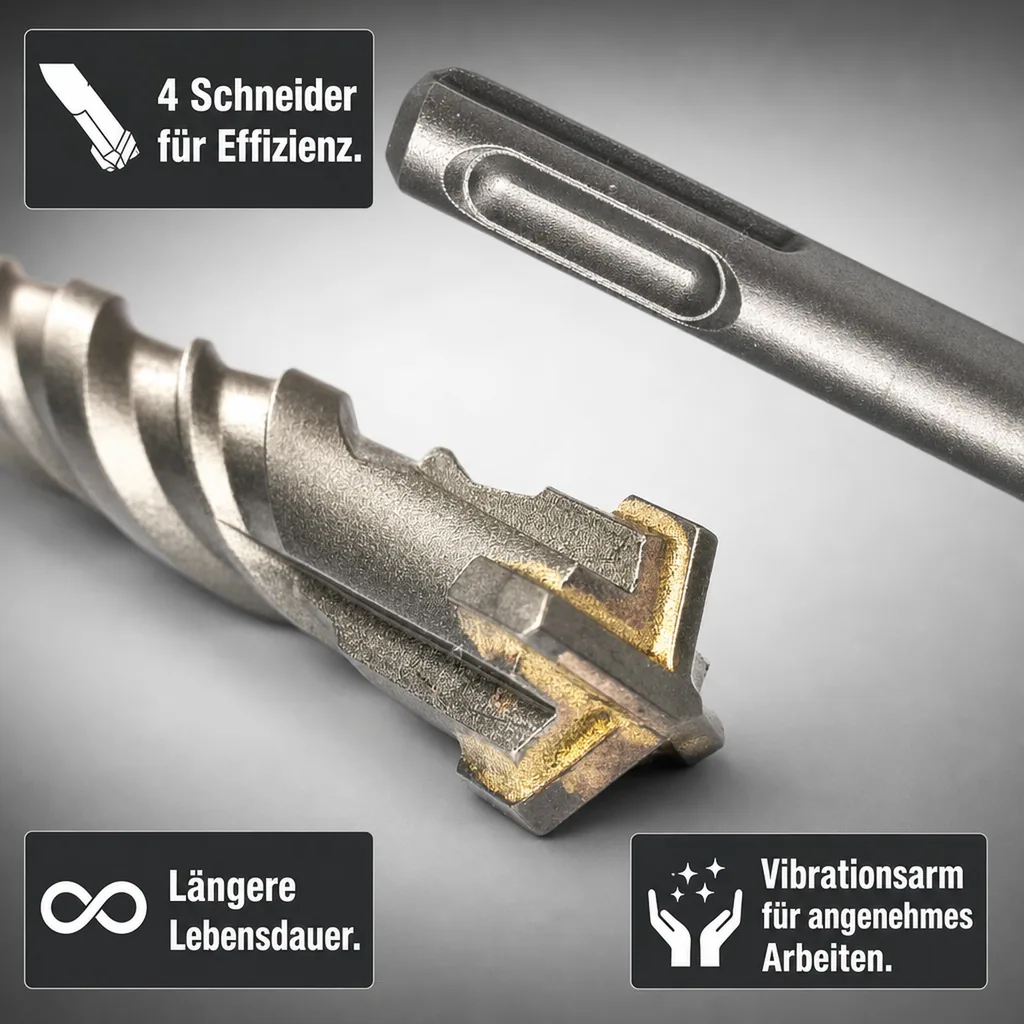 Hammerbohrer SDS Plus, 26mm, 4 Schneider, 450mm, Betonbohrer