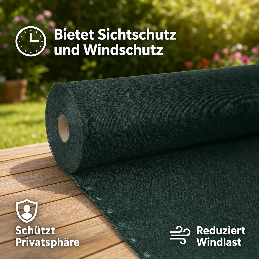 Sichtschutznetz, Windschutz, Meterware, Gartenzaun Blende