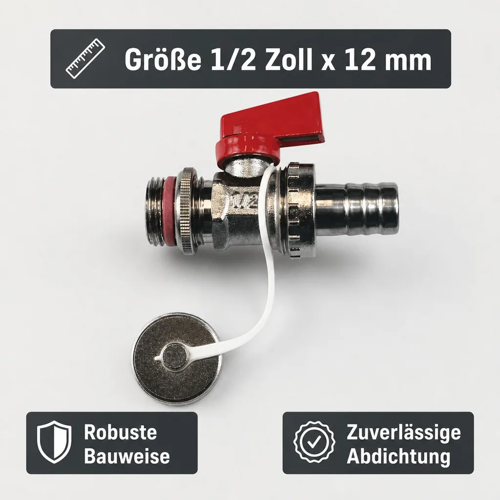 KFE Kugelhahn 1/2" selbstdichtend