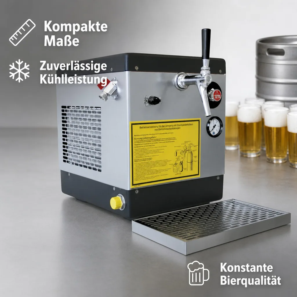 Zapfanlage, Bierzapfanlage - Trockenkühlgerät, 64 Liter/h, 1-leitig