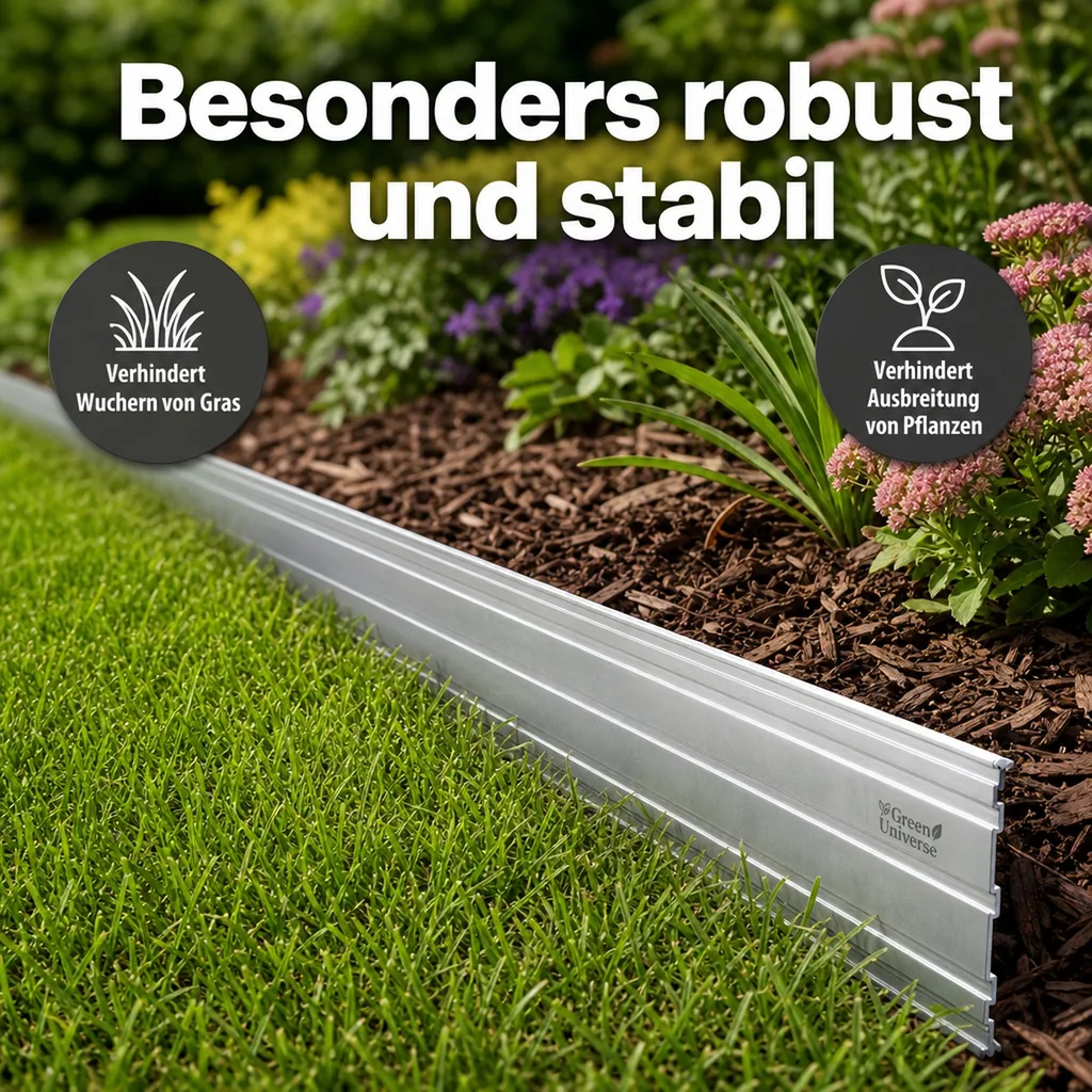 Green Universe Rasenkante 10cm x 100cm | Beeteinfassung | Beetumrandung | Beetbegrenzungen
