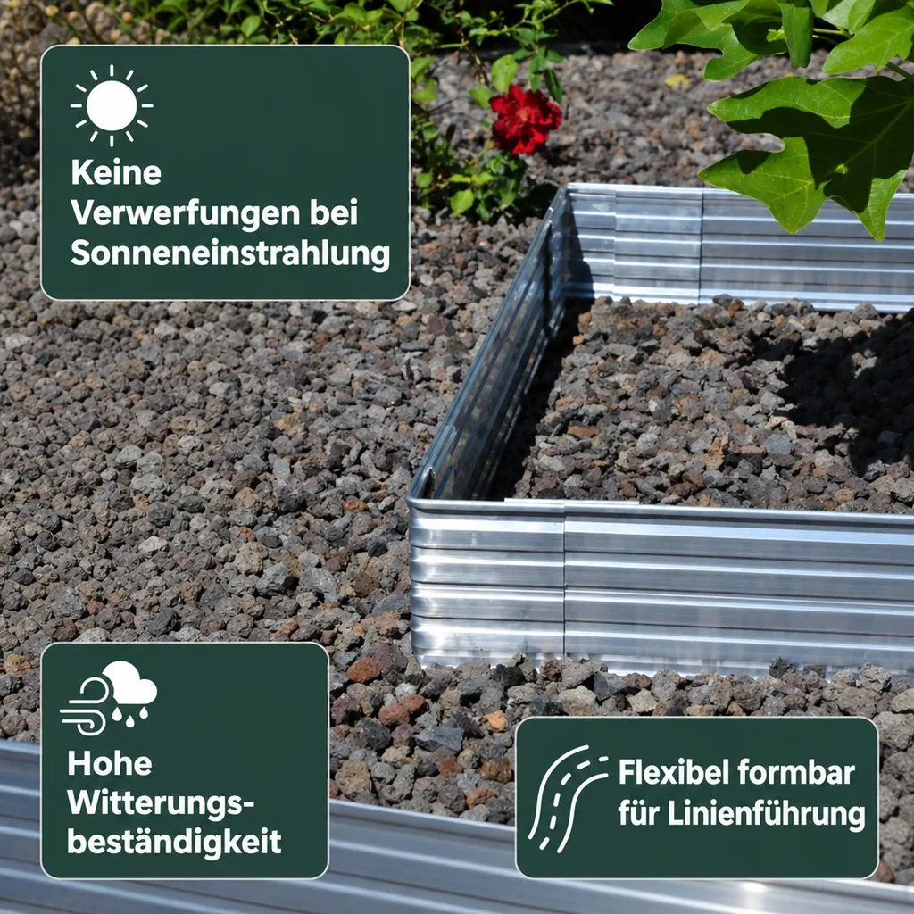 Green Universe Rasenkante 10cm x 100cm | Beeteinfassung | Beetumrandung | Beetbegrenzungen