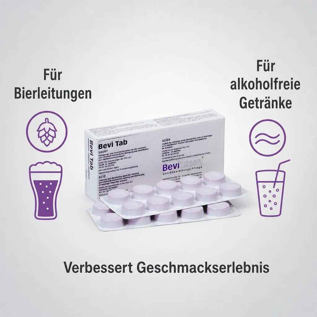 Bevi Tabs Sauer | Reinigungstabletten für Getränkeleitungen | Preis pro Stück
