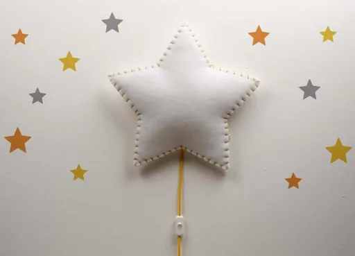 Buokids Softlampe Nachtlicht/Wandlampe Stern, Ausführung: Wandlampe; Farbe der Naht: grau