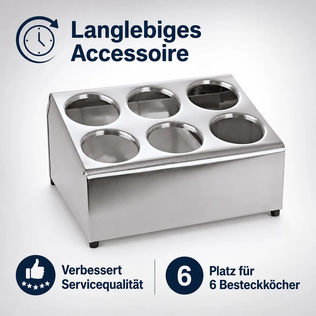 Besteckbehälter Gastro für 6 Besteckköcher