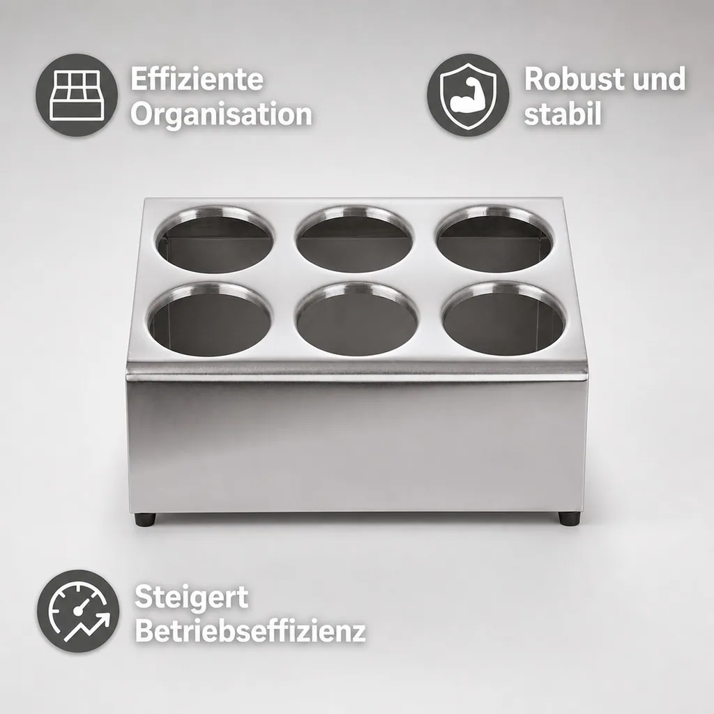 Besteckbehälter Gastro für 6 Besteckköcher
