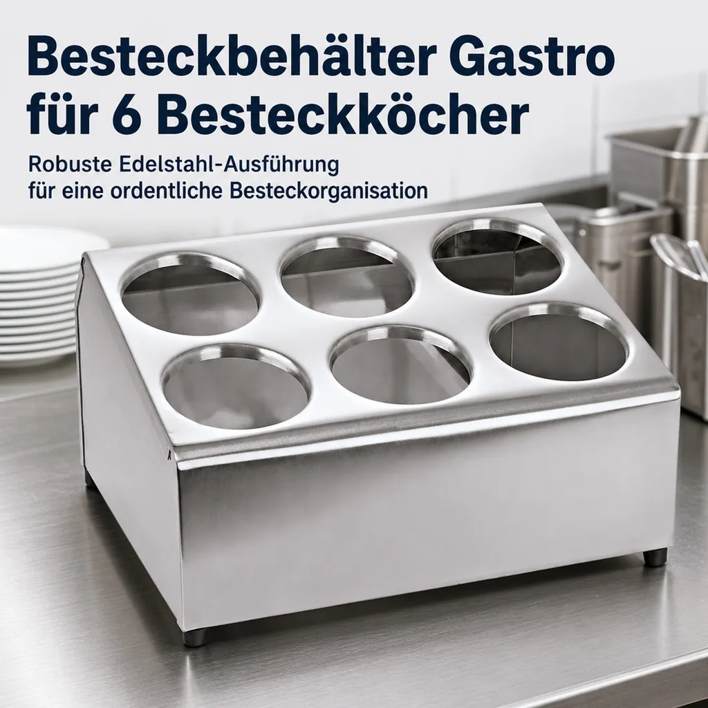 Besteckbehälter Gastro für 6 Besteckköcher