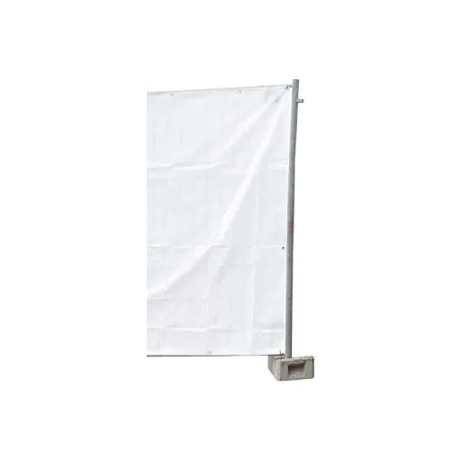 Bauzaunplane 160g/m², PE Plane, 1,76m x 3,41m, weiss