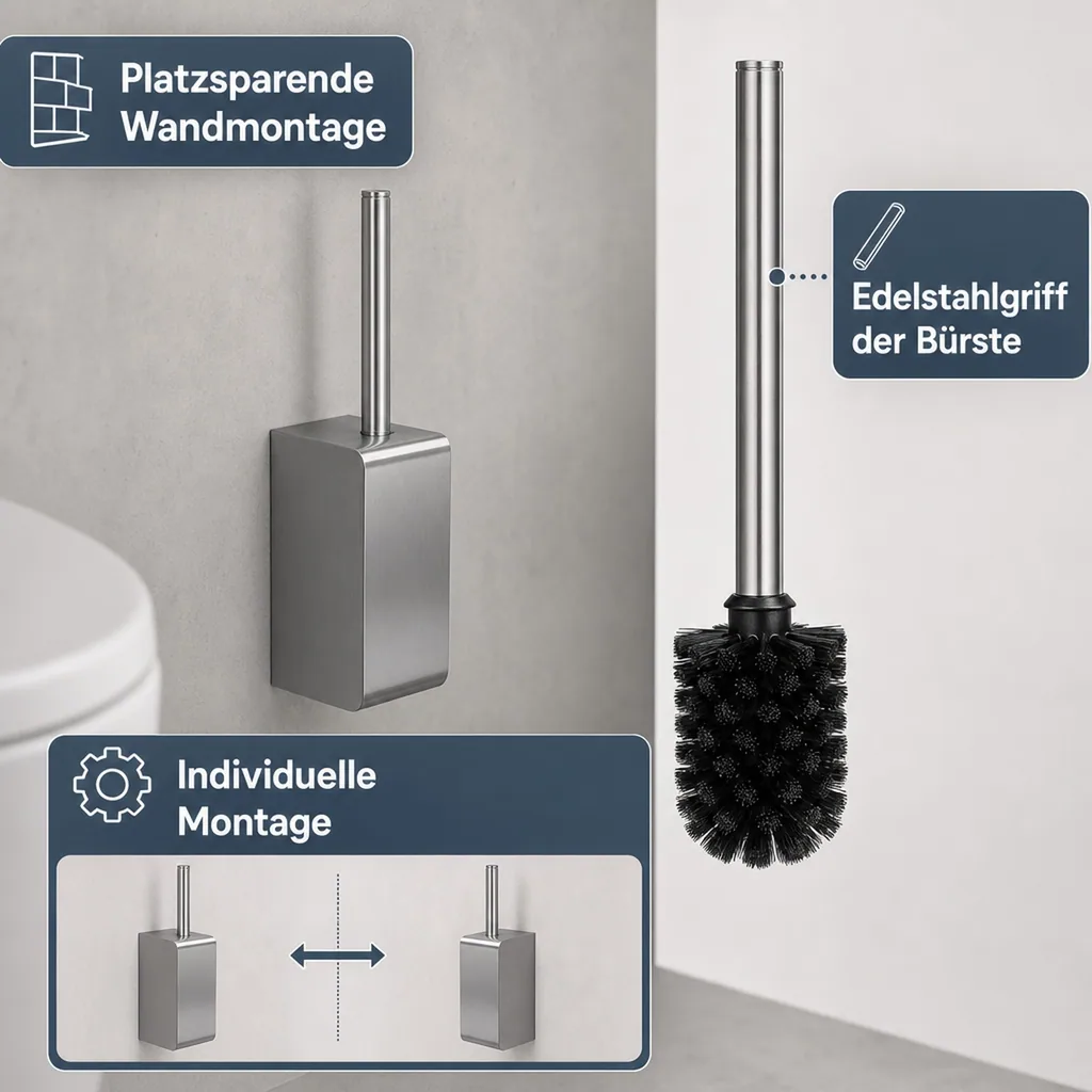 Toilettenbürstenhalter Edelstahl - MQTBHE