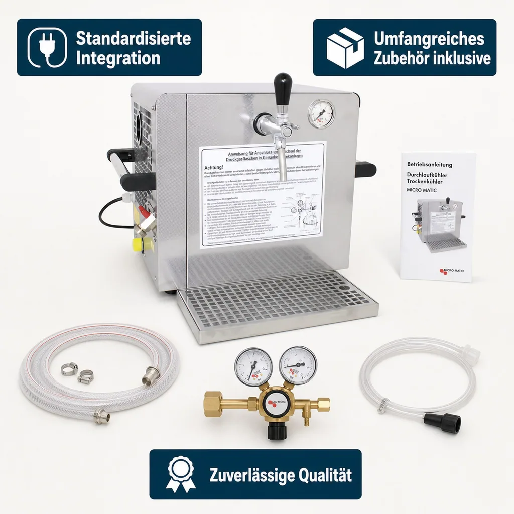 Zapfanlage, Bierzapfanlage - Trockenkühlgerät, 53 Liter/h, 1-leitig