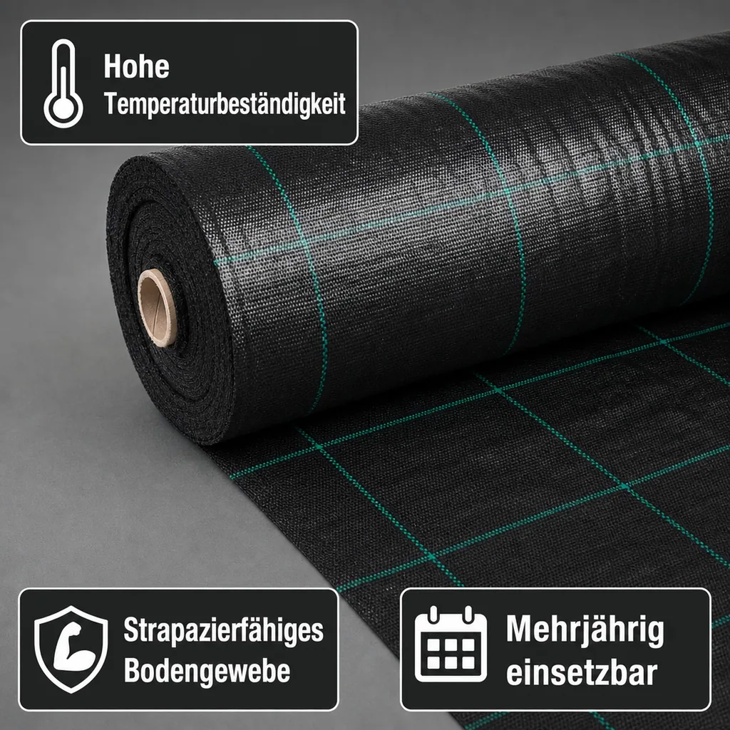 Bodengewebe Abdeckvlies 0,5 Meter x 100 Meter