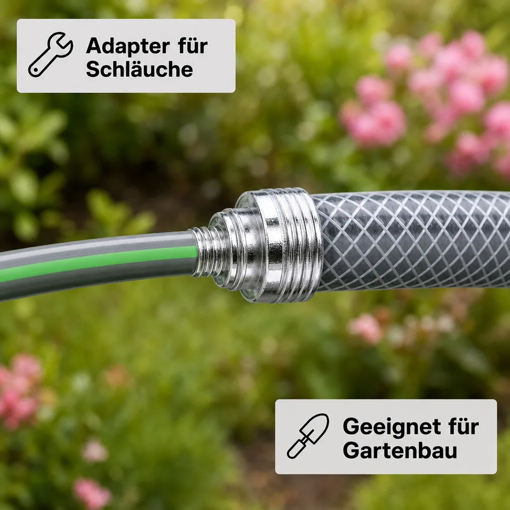 Reduzierstück 1/4”, Gewindegrößen: 1/4“ Außengewinde auf 5/8“ Außengewinde