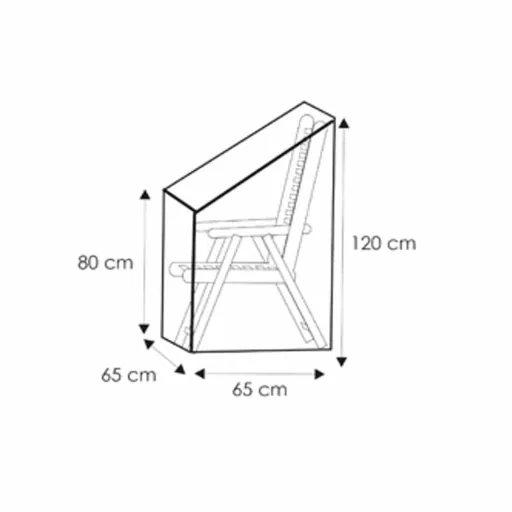Schutzhülle Gartenstuhl Transparent, Abdeckhaube für verstellbaren Stuhl 65x65x120/80 cm