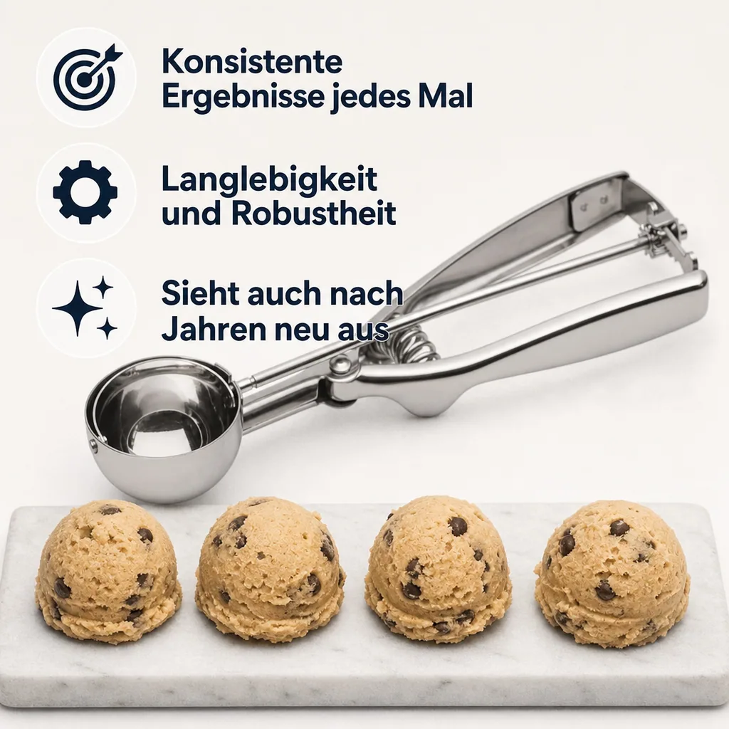 Eisportionierer, Eislöffel, Eiskugelformer - Chrom Nickel Stahl, Durchmesser 4,5cm