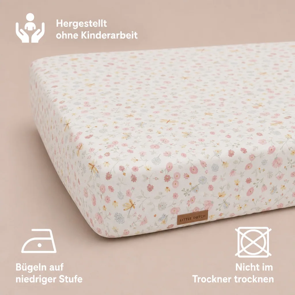 Little Dutch Bettlaken Babybett 70x140 "Flowers & Butterflies"