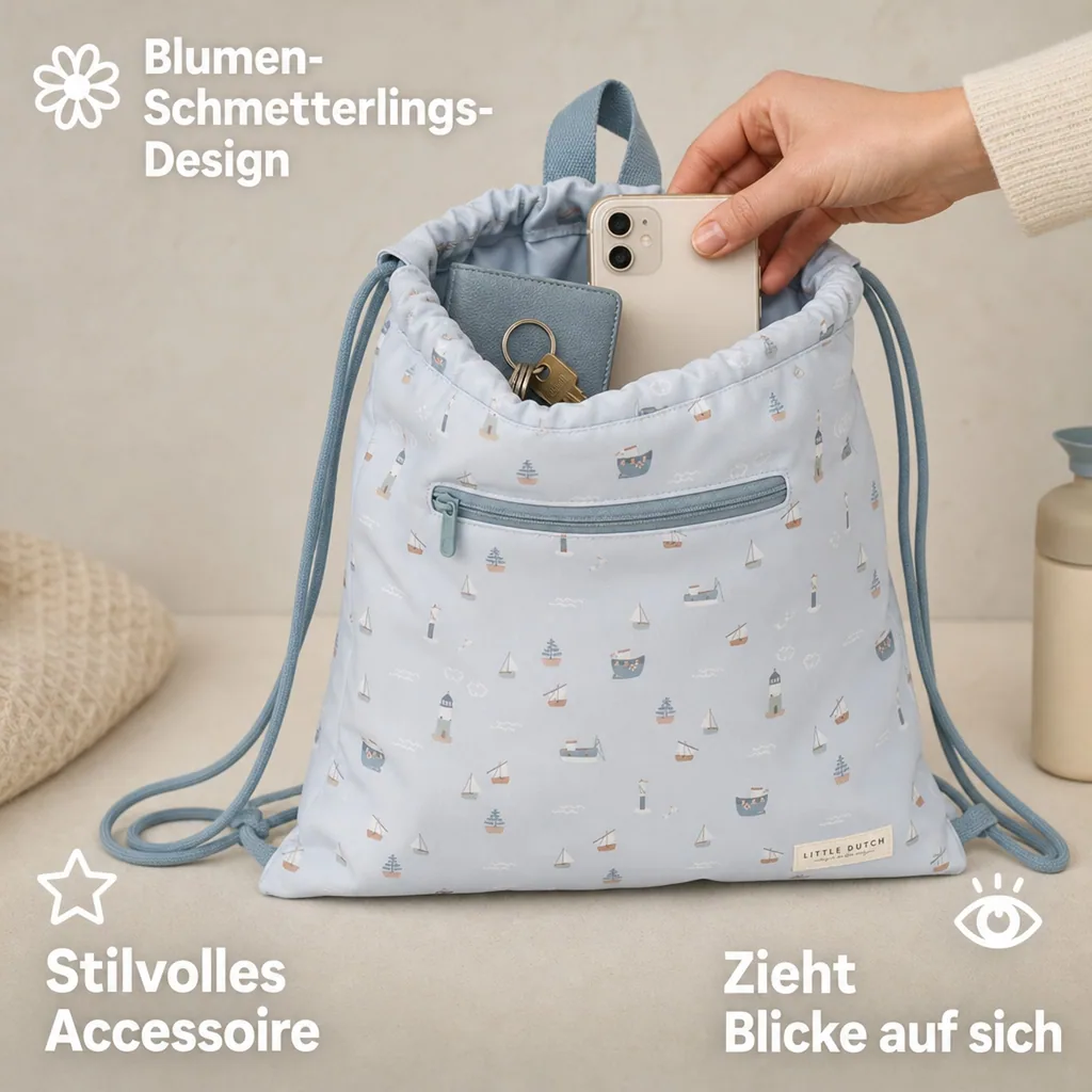 Little Dutch Turnbeutel, Farbe: Sailors Bay Blue