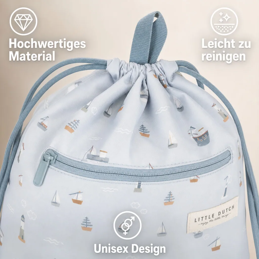 Little Dutch Turnbeutel, Farbe: Sailors Bay Blue